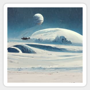 Snowy planet Sticker